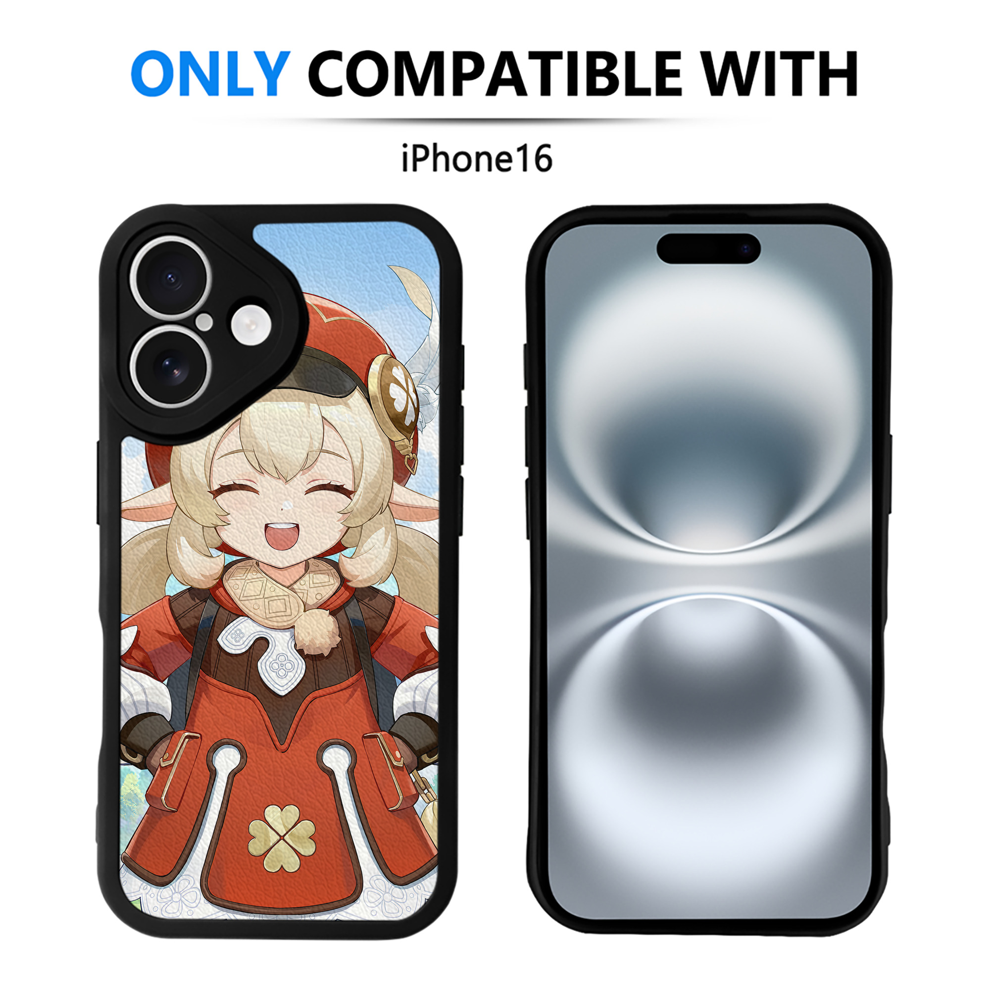 げんし神 genshin 【iPhone 16シリーズ対応】シリコンスマホケース（レザー調） 材質：シリコン